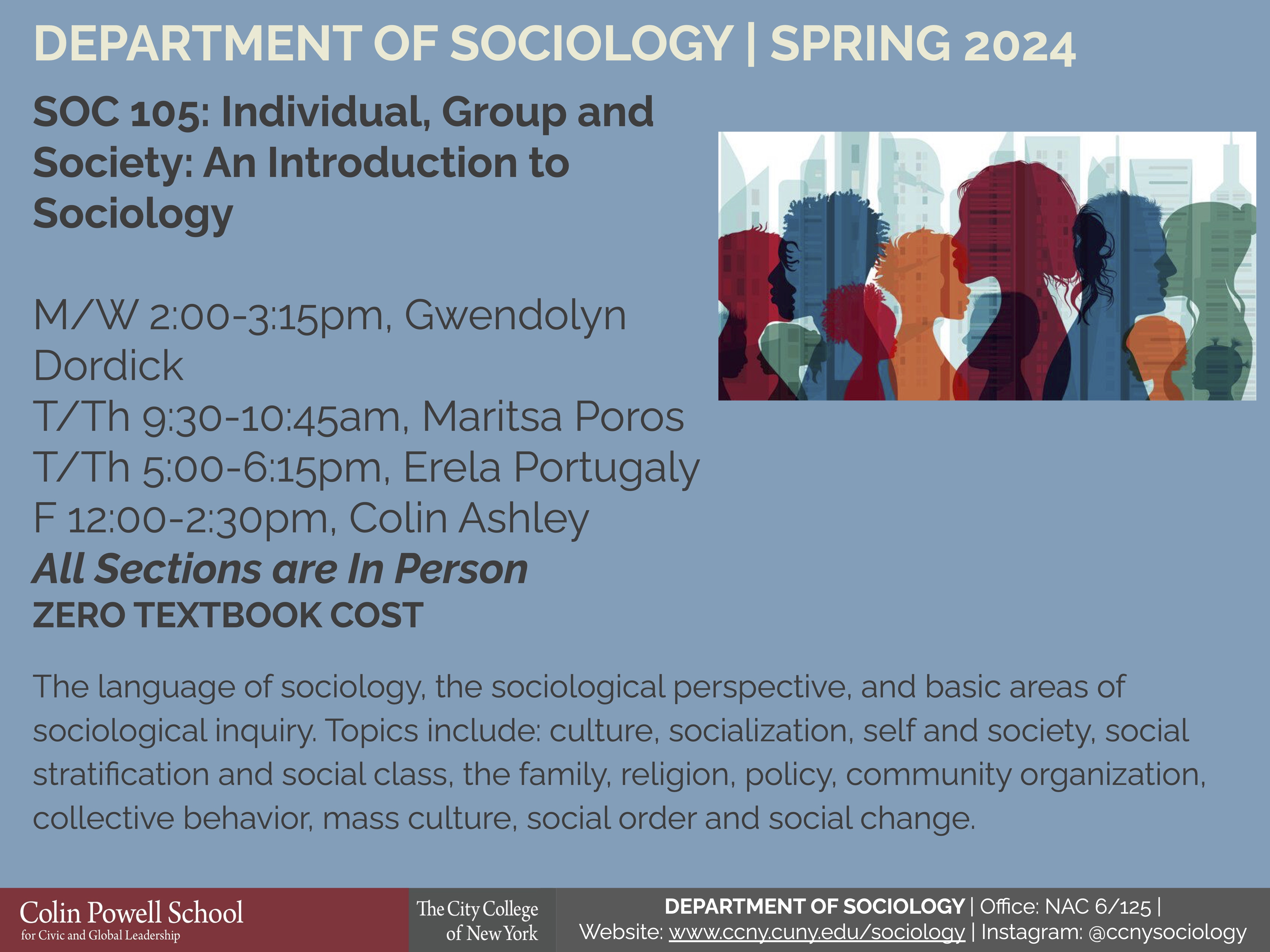 Spring 2024 Course Schedule The City College Of New York   SOC 105 